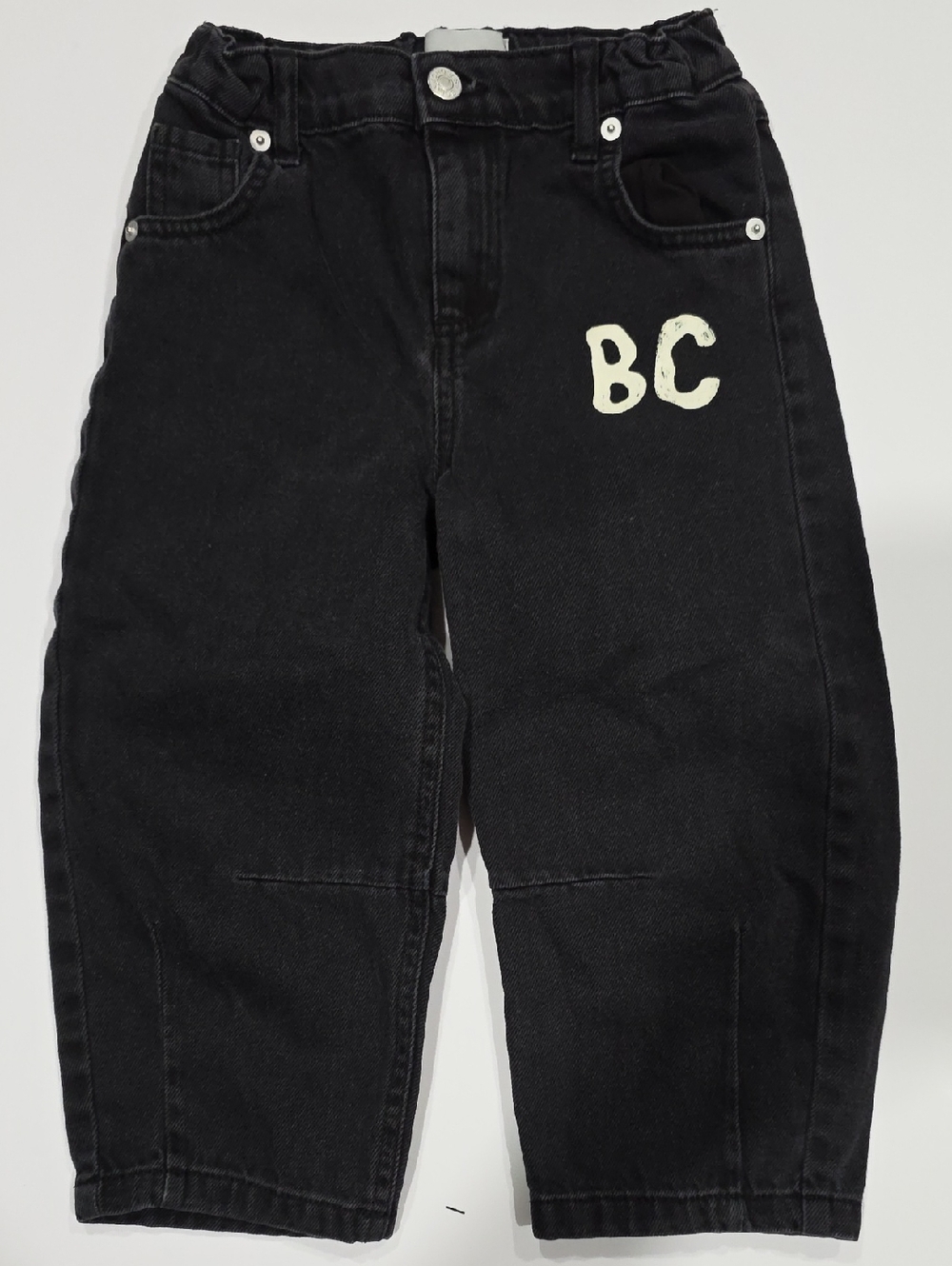 Bobo Choses Black Relaxed Kids Jeans with BC Print Size 2-3 98cm